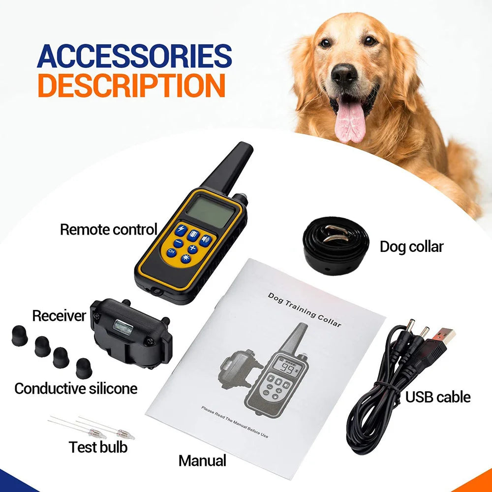 Dog Training Collar with Remote Control | Waterproof & Rechargeable | 880 Model