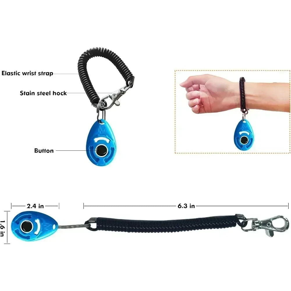 Dog Training Clicker with Wrist Strap | Easy to Use for Dogs, Cats, Birds & Horses