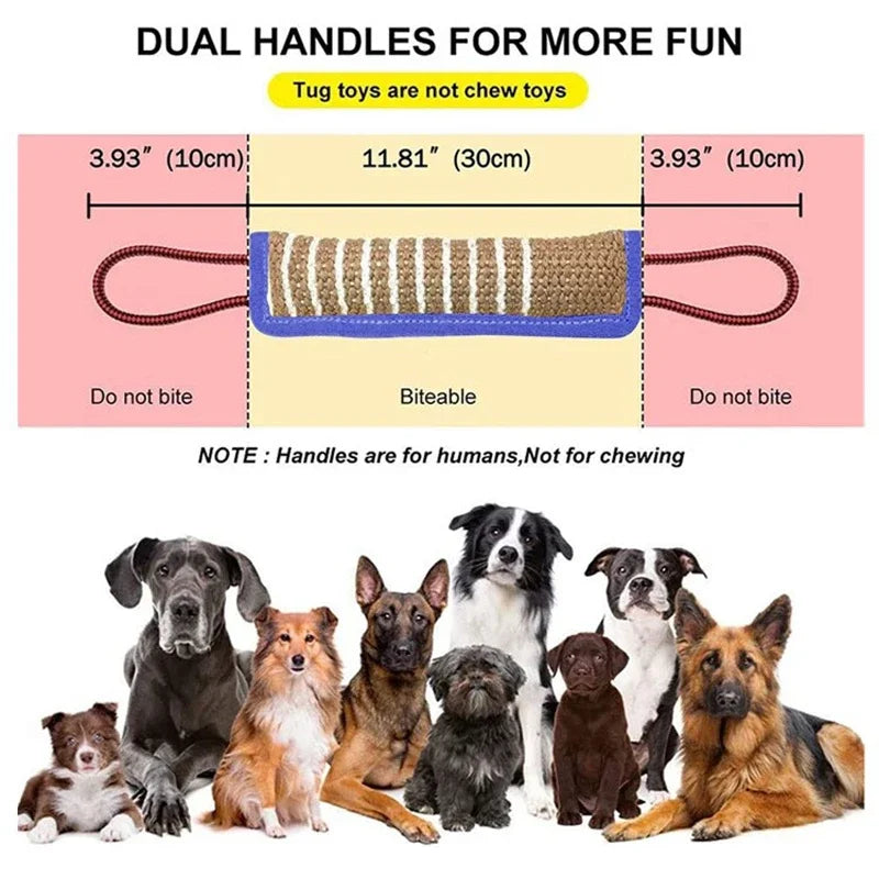 Jute Dog Chew Stick | Coarse Linen Molar Training Toy for Dogs