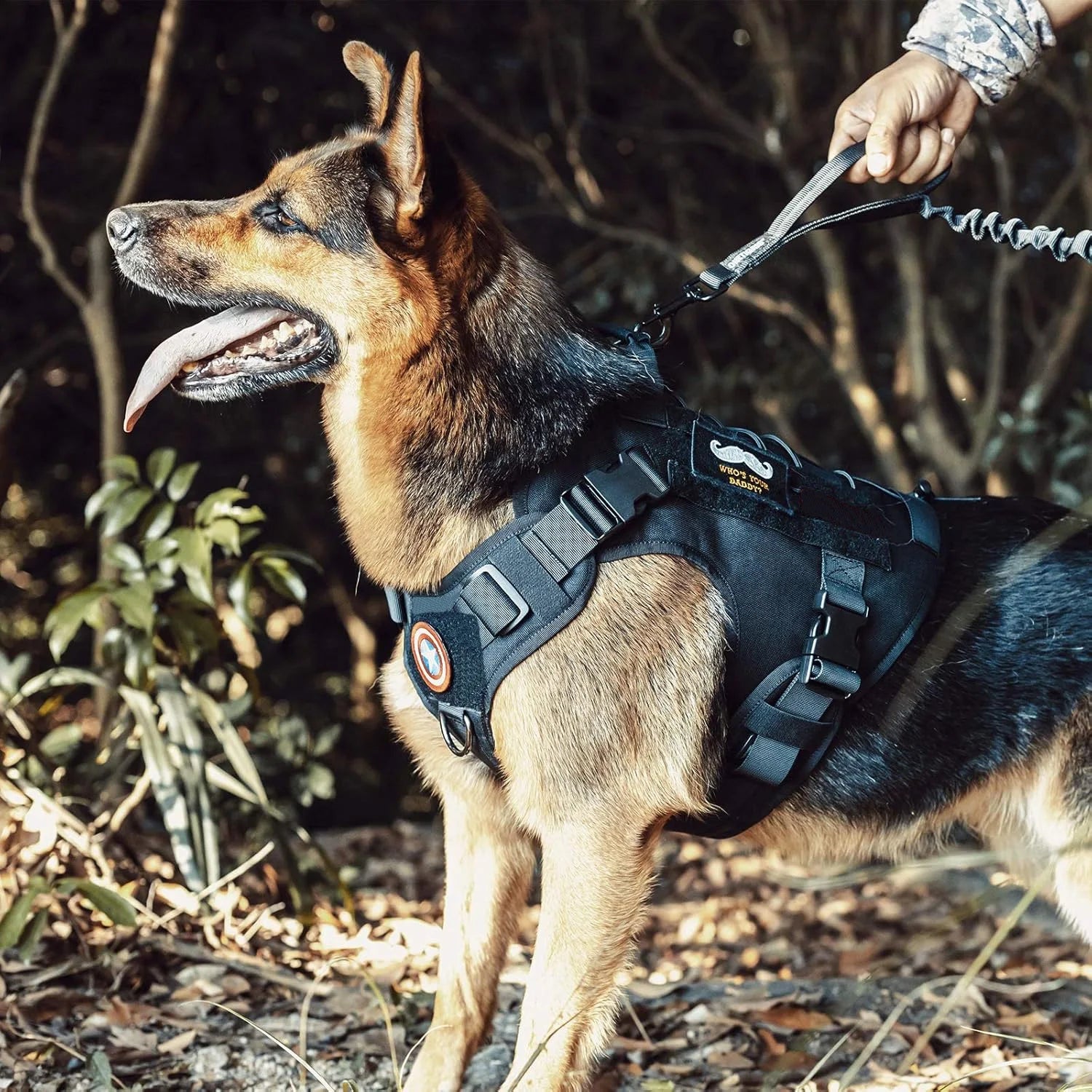 Tactical Dog Harness with Handle | No-Pull Service Dog Vest with Hook & Loop Patches