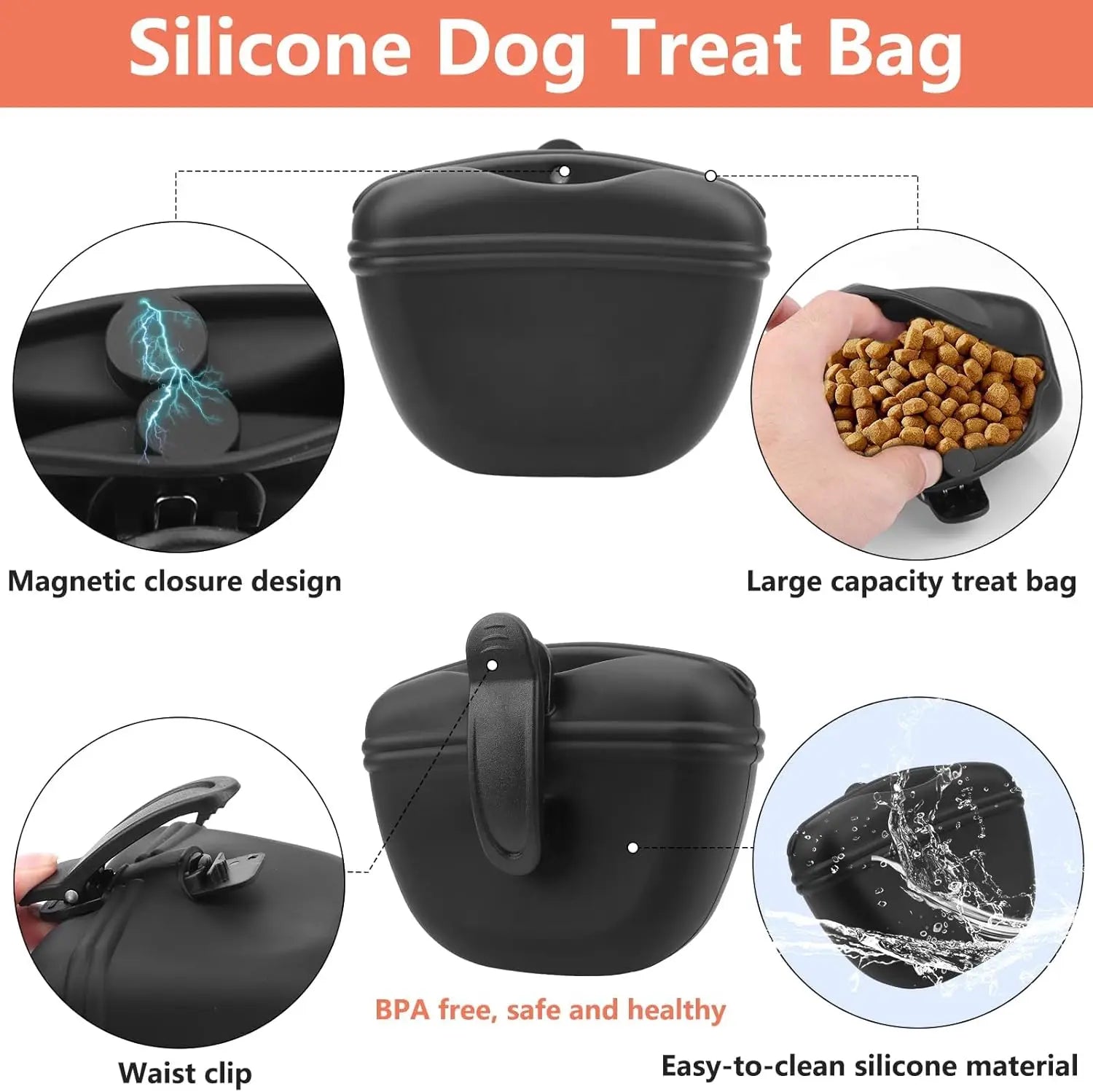 Dog Training Kit | Treat Pouch, Clicker, Silent Whistle, Poop Bags & Training Guide