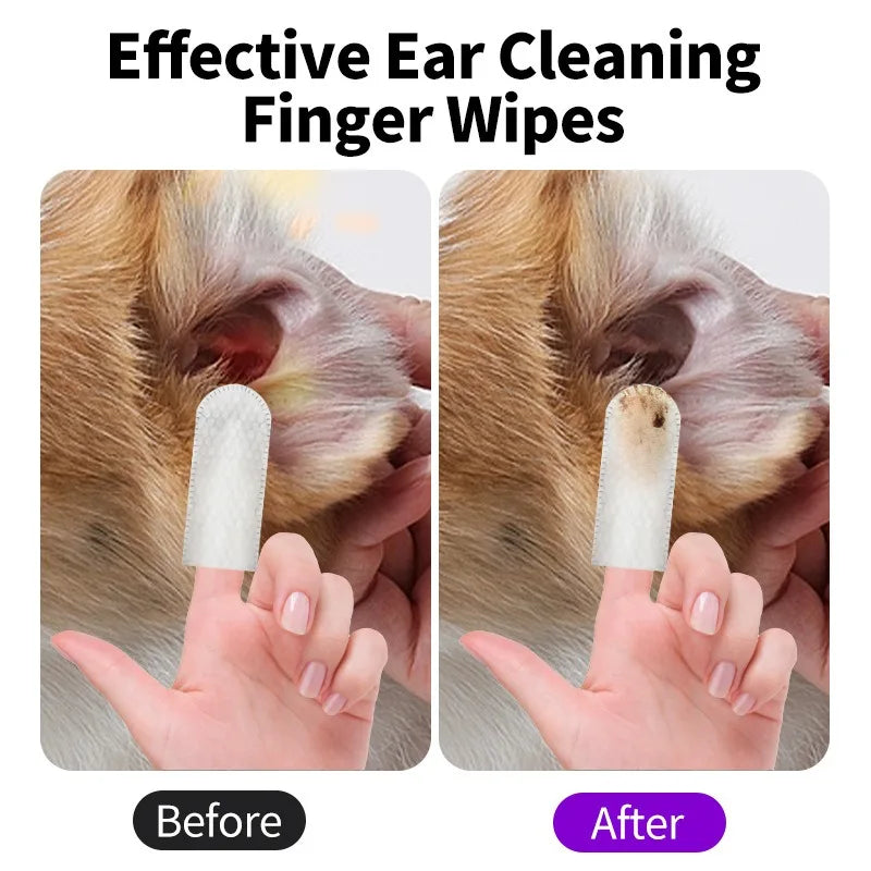 Pet Ear Cleaning Wipes for Dogs & Cats