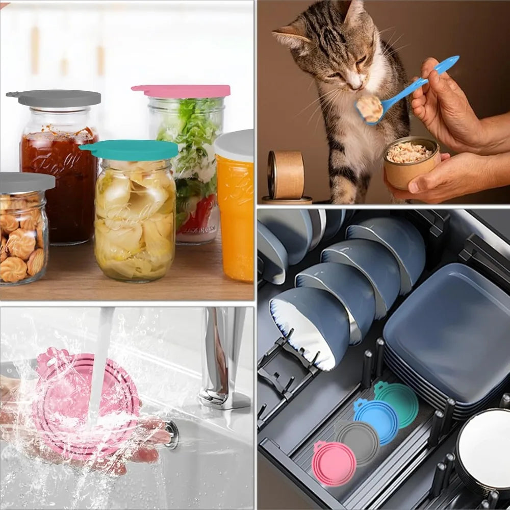 Silicone Pet Food Can Lids – Universal Reusable Can Covers (4 Colours)