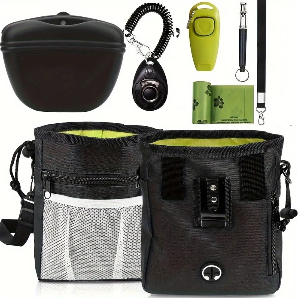 Dog Training Kit | Treat Pouch, Clicker, Silent Whistle, Poop Bags & Training Guide
