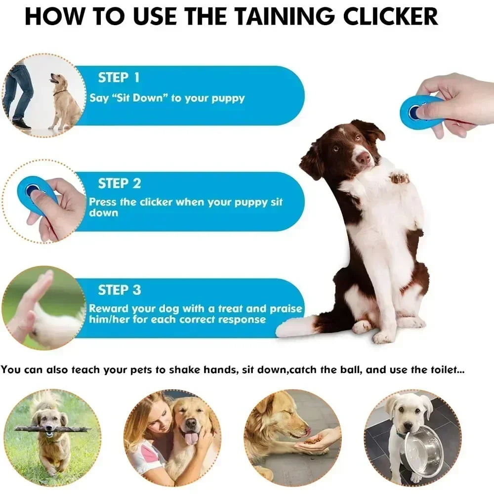 Dog Training Clicker with Wrist Strap | Easy to Use for Dogs, Cats, Birds & Horses