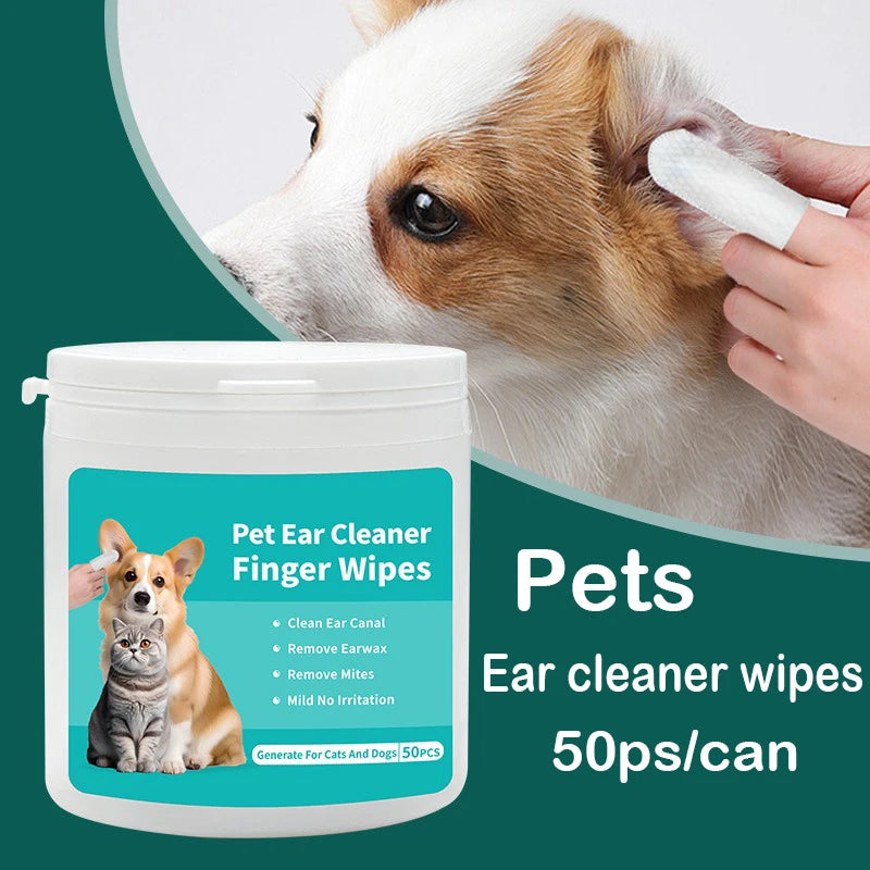 Pet Ear Cleaning Wipes for Dogs & Cats