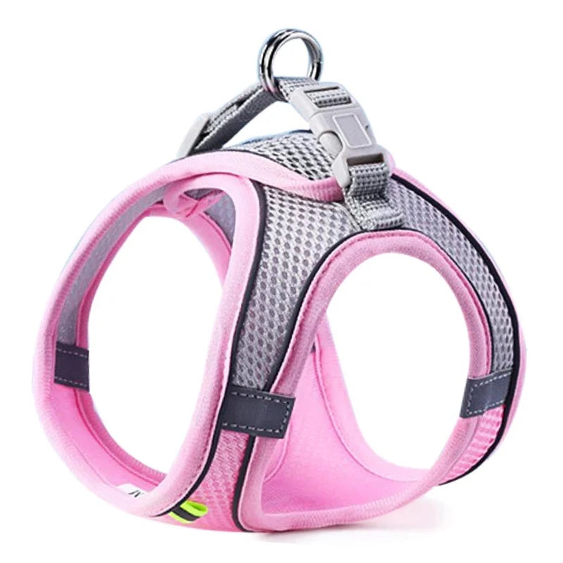 Reflective Cat & Dog Harness Vest | Breathable Adjustable Nylon Chest Harness for Small Pets