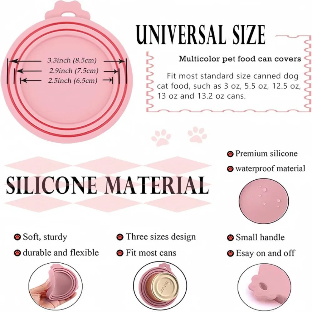 Silicone Pet Food Can Lids – Universal Reusable Can Covers (4 Colours)