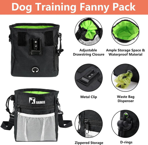 Dog Training Kit | Treat Pouch, Clicker, Silent Whistle, Poop Bags & Training Guide
