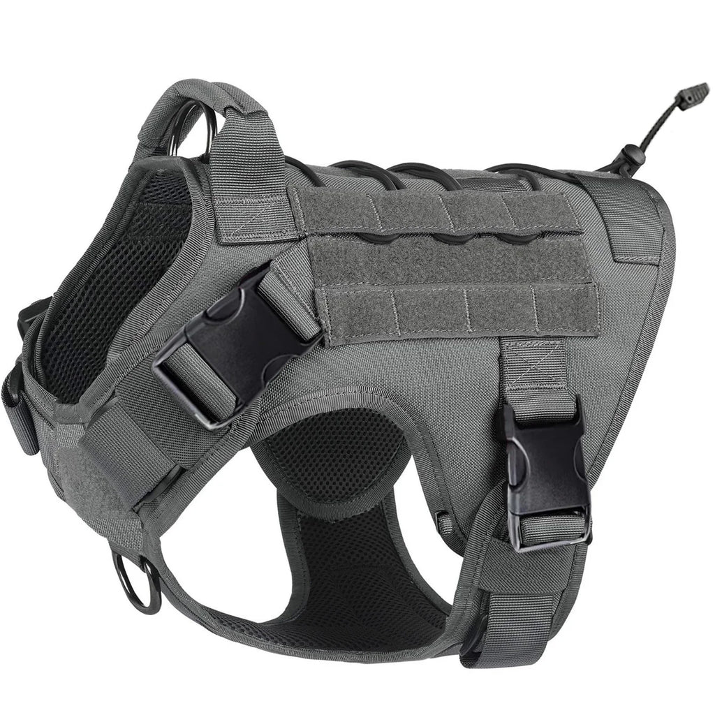 Tactical Dog Harness with Handle | No-Pull Service Dog Vest with Hook & Loop Patches
